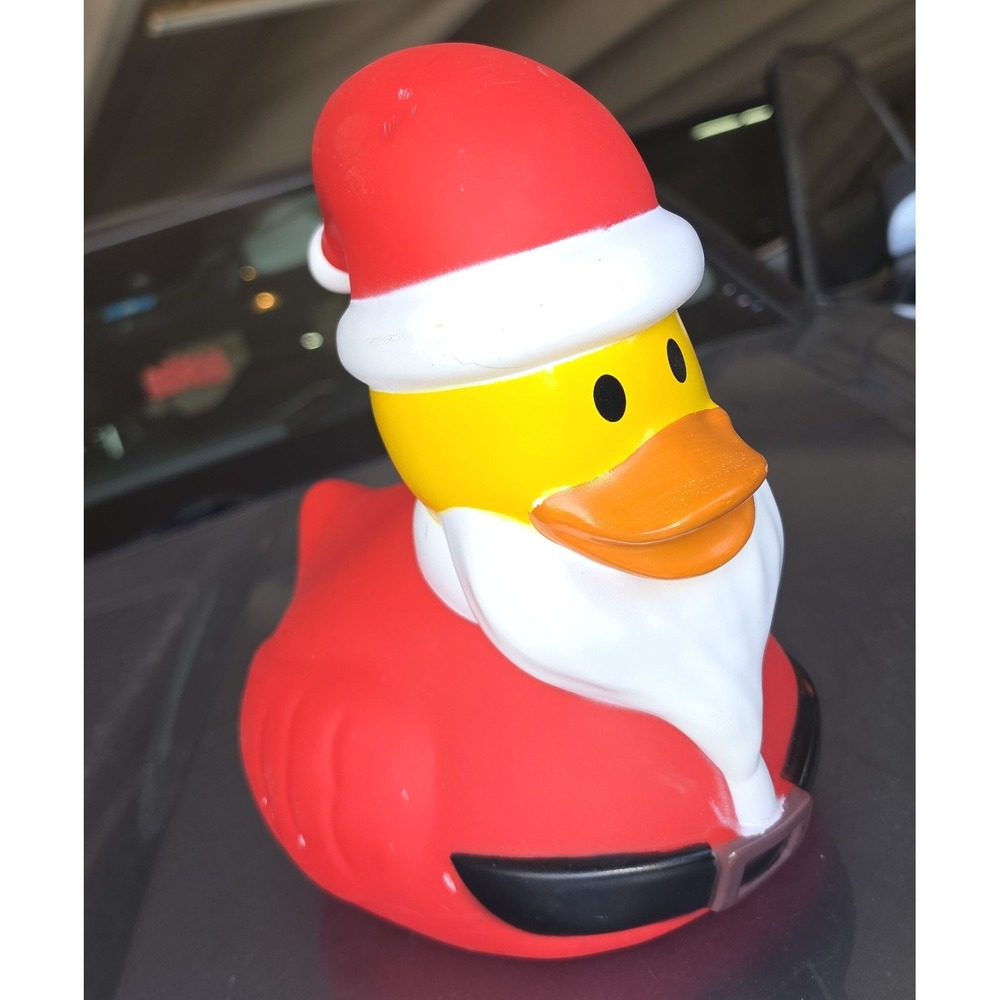 Santa Claus Rubber Duck Christmas Holiday Bath Toy